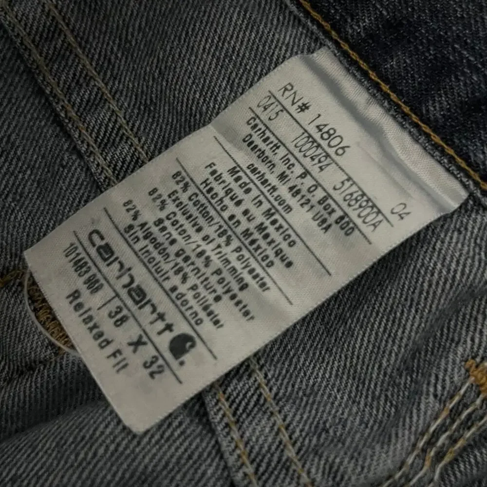 Carhartt Relaxed Fit Men’s Size 38x32 Workwear Jeans Blue Baggy Denim